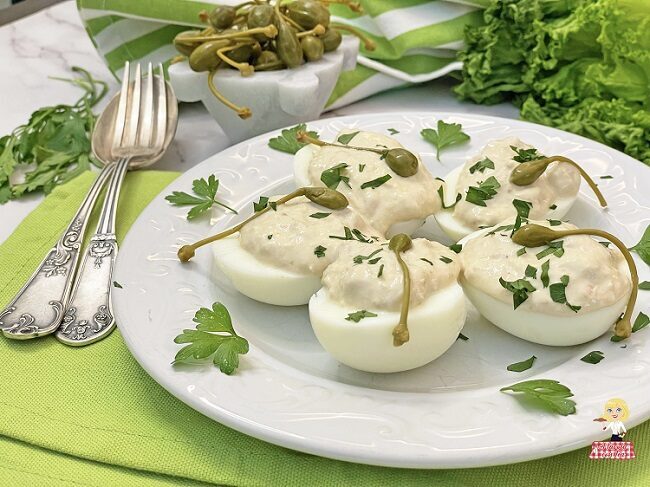 Uova con Tonno ripiene antipasto veloce