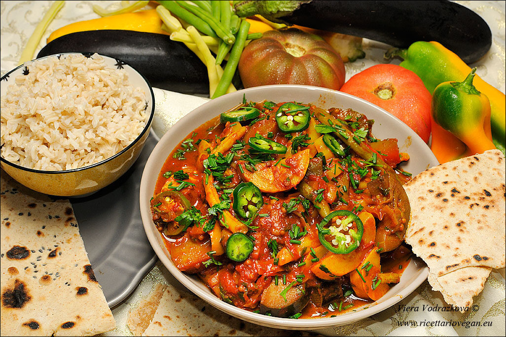 Veg masala curry con basmati integrale