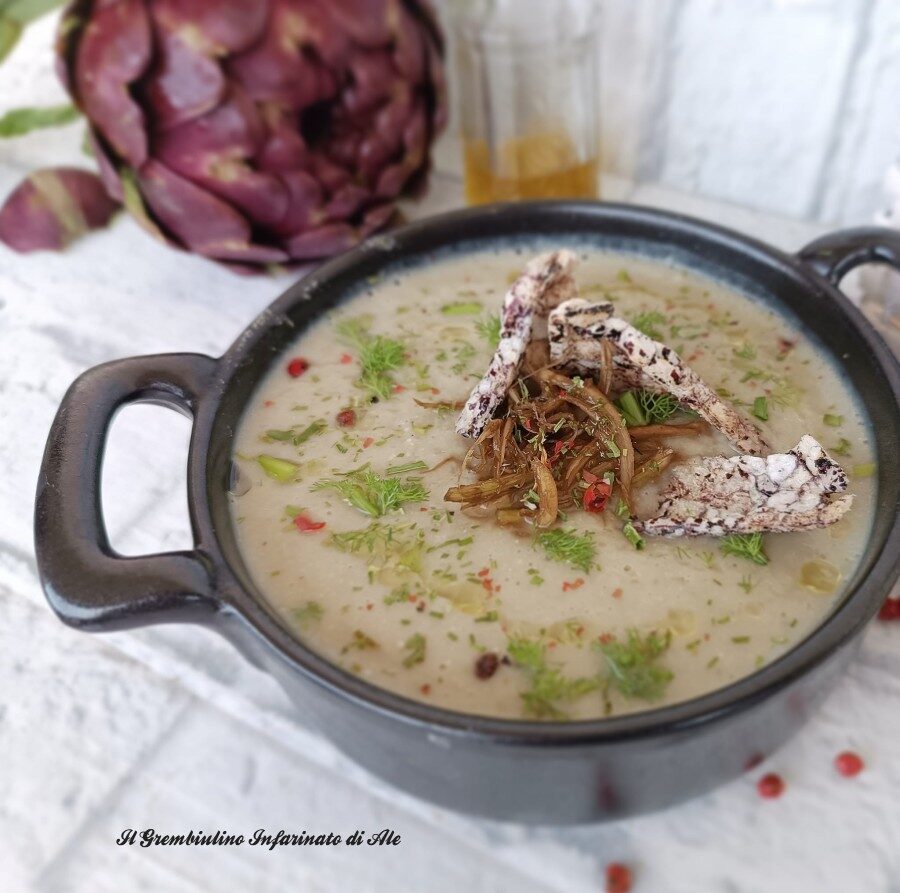 Vellutata di carciofi e ricotta