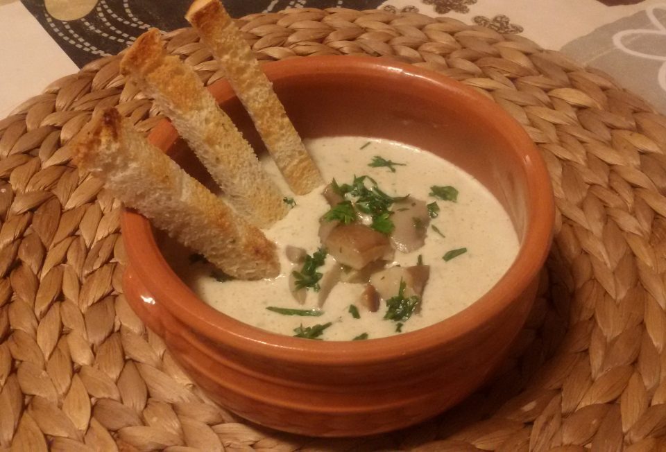 Vellutata di funghi misti e panna acida
