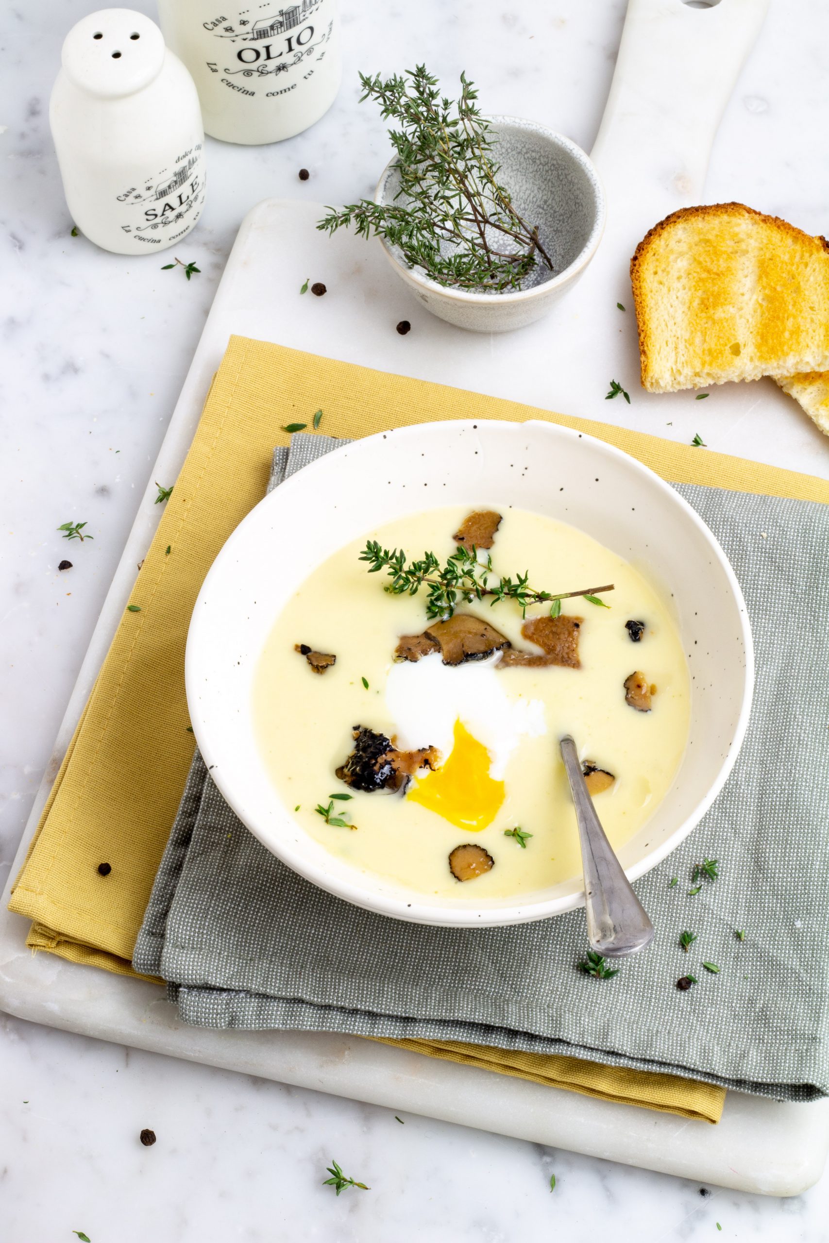 Vellutata di patate con uovo sous vide
