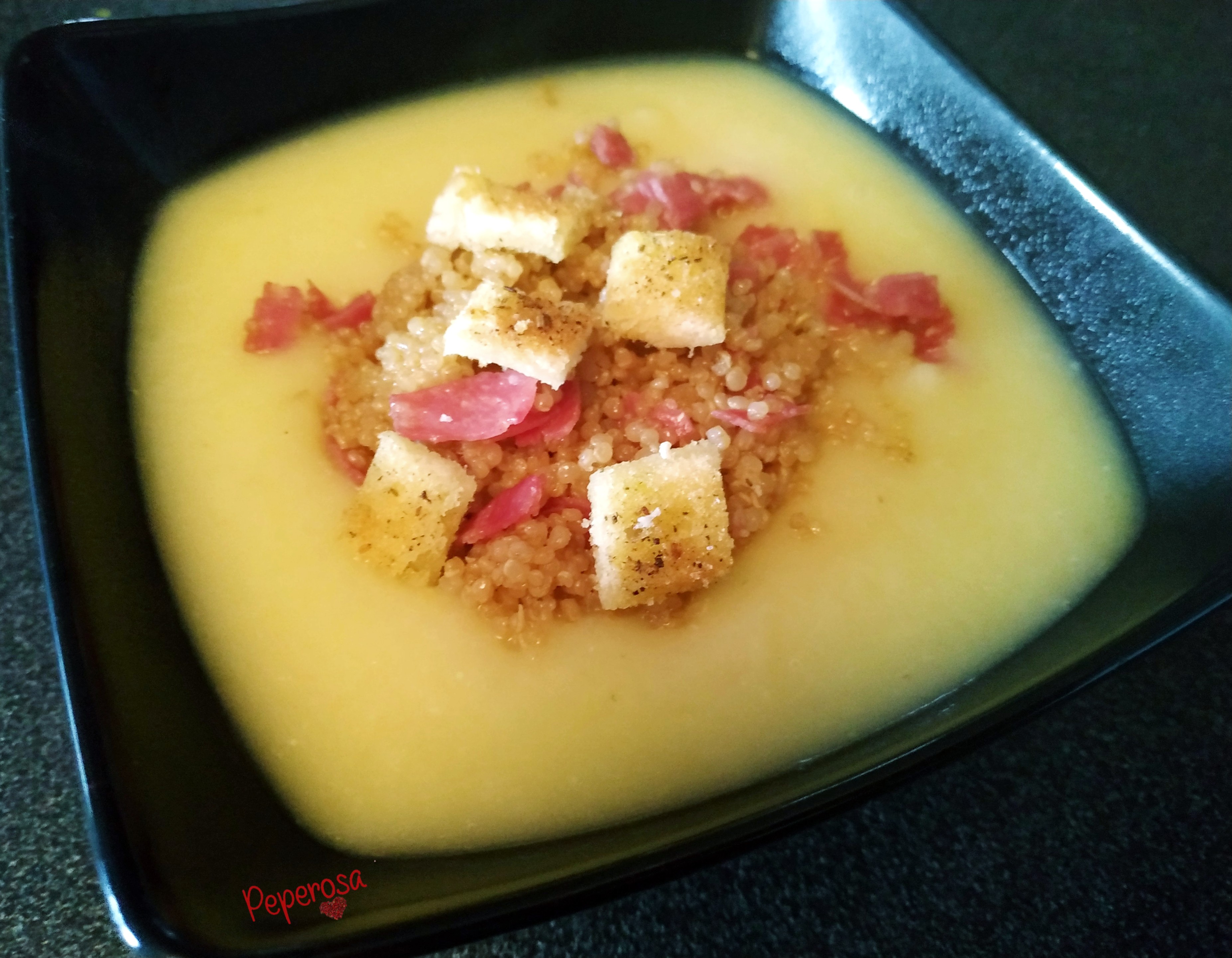 Vellutata di porro e quinoa
