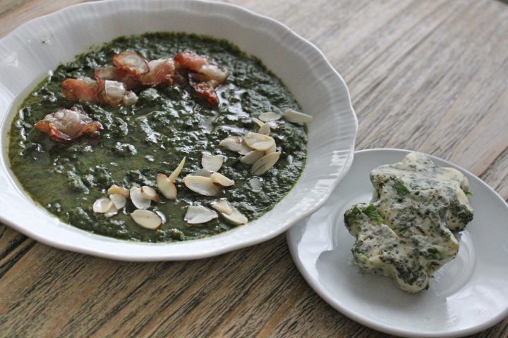 VELLUTATA DI SPINACI E LATTE DI MANDORLA
