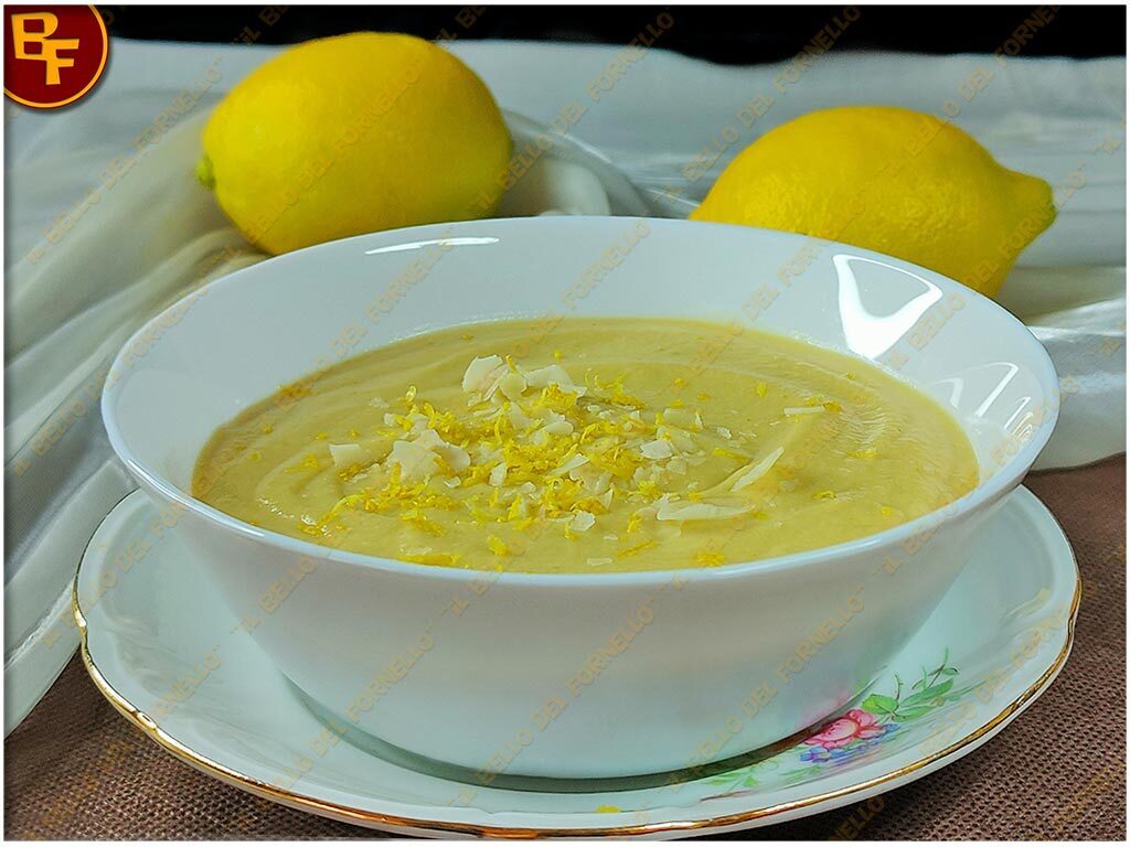 Vellutata di topinambur ceci e cavolfiore al profumo di limone