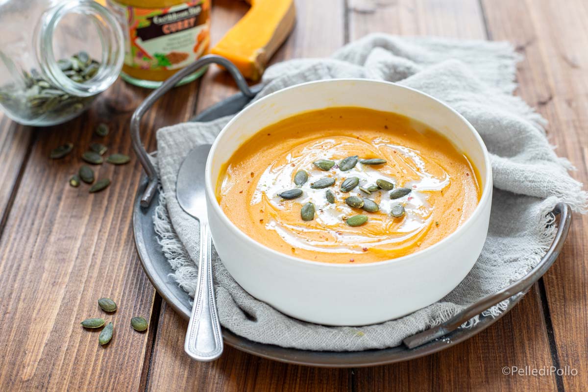 Vellutata di zucca con latte di cocco