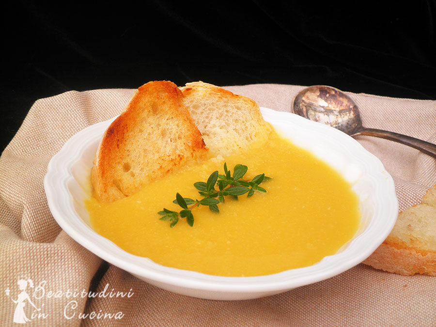 Vellutata di zucca e ceci bimby