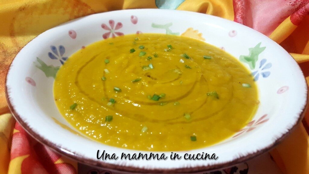 Vellutata di zucca e porri le ricette di una mamma in cucina.