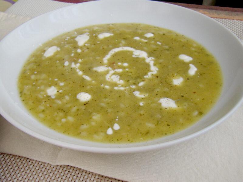Vellutata di zucchine e ceci