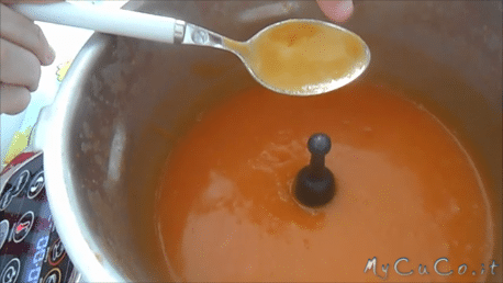 Vellutata patate, pomodori, carote col cuco