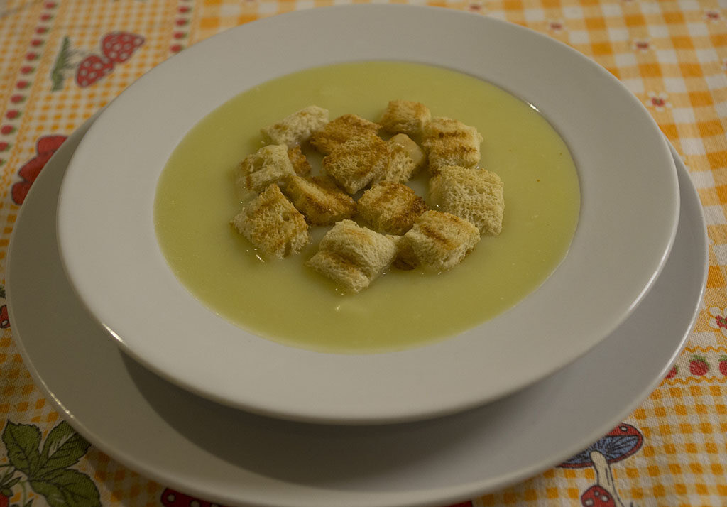 Vellutata porri e patate leggera