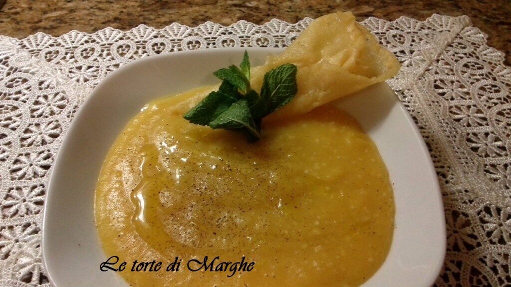 Vellutata speziata di zucca e ceci……