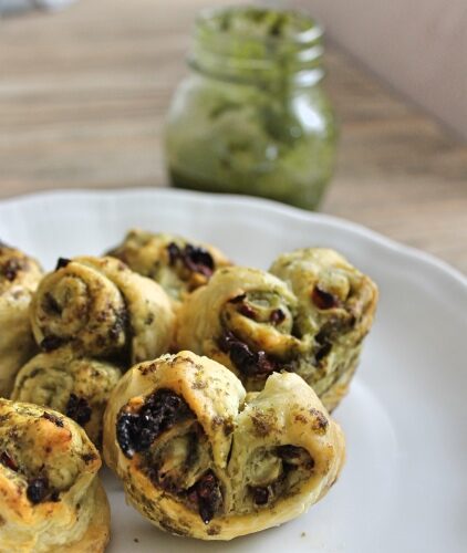 Ventagli con pesto e pomodori secchi