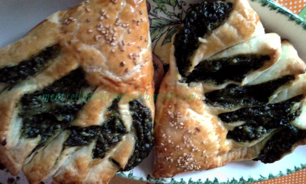 Ventagli di sfoglia e spinaci