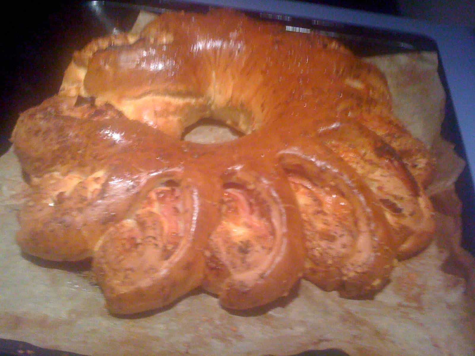 Ventaglio delle sorelle simili, con prosciutto e formaggio