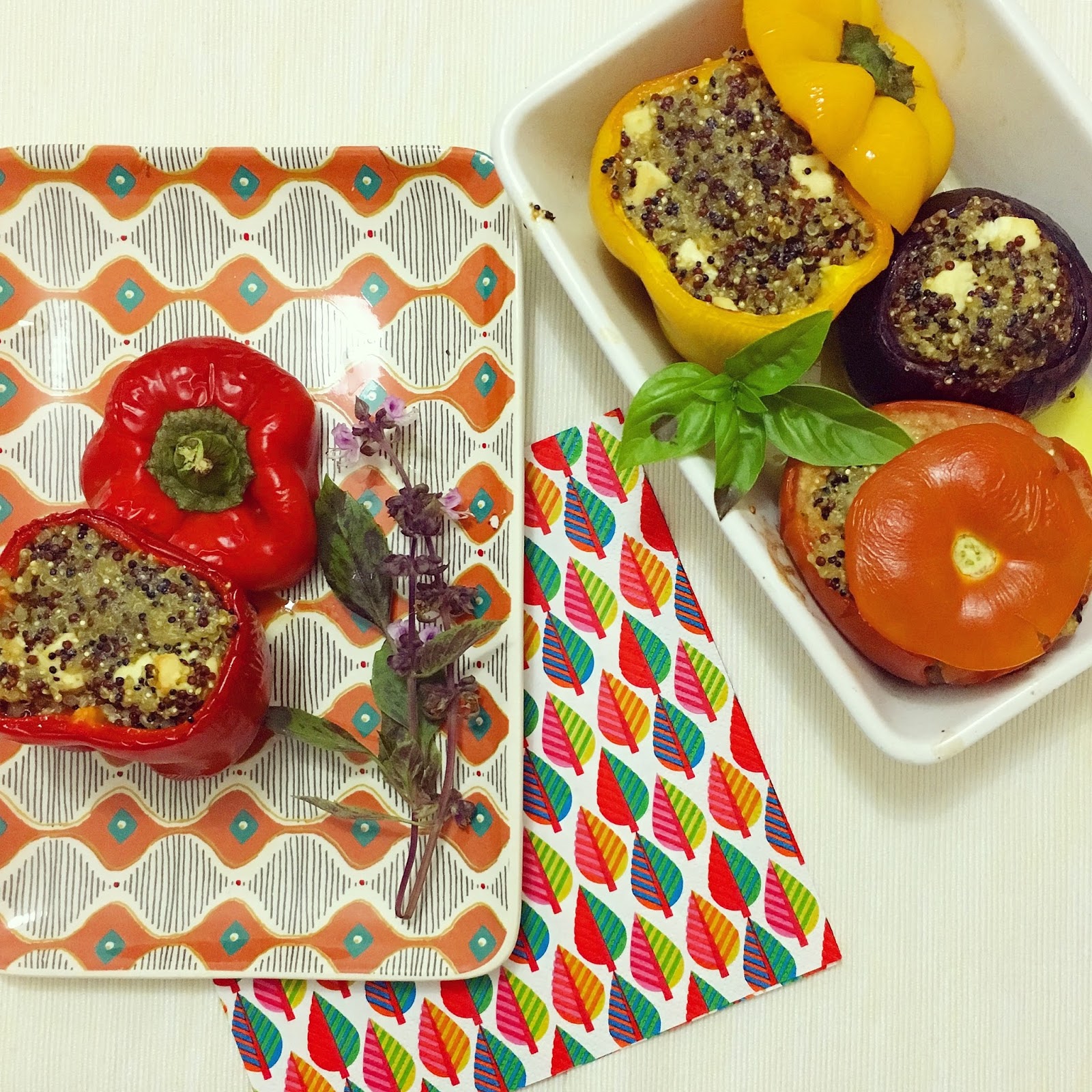 Verdure al forno ripiene di quinoa