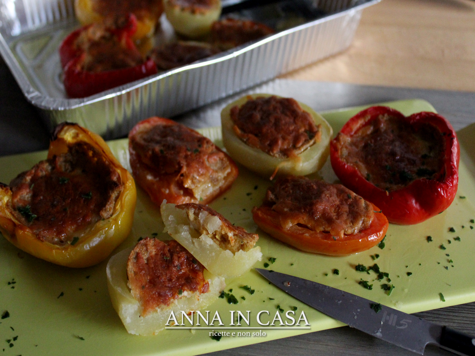 Verdure con ripieno al forno
