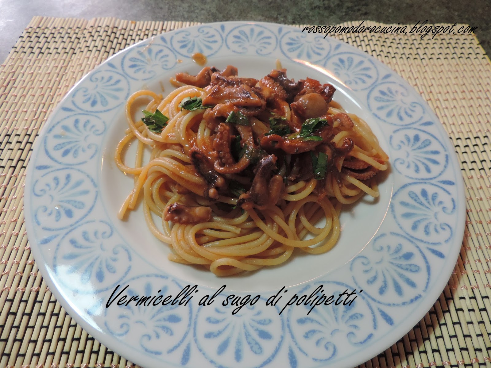Vermicelli al sugo di polipetti