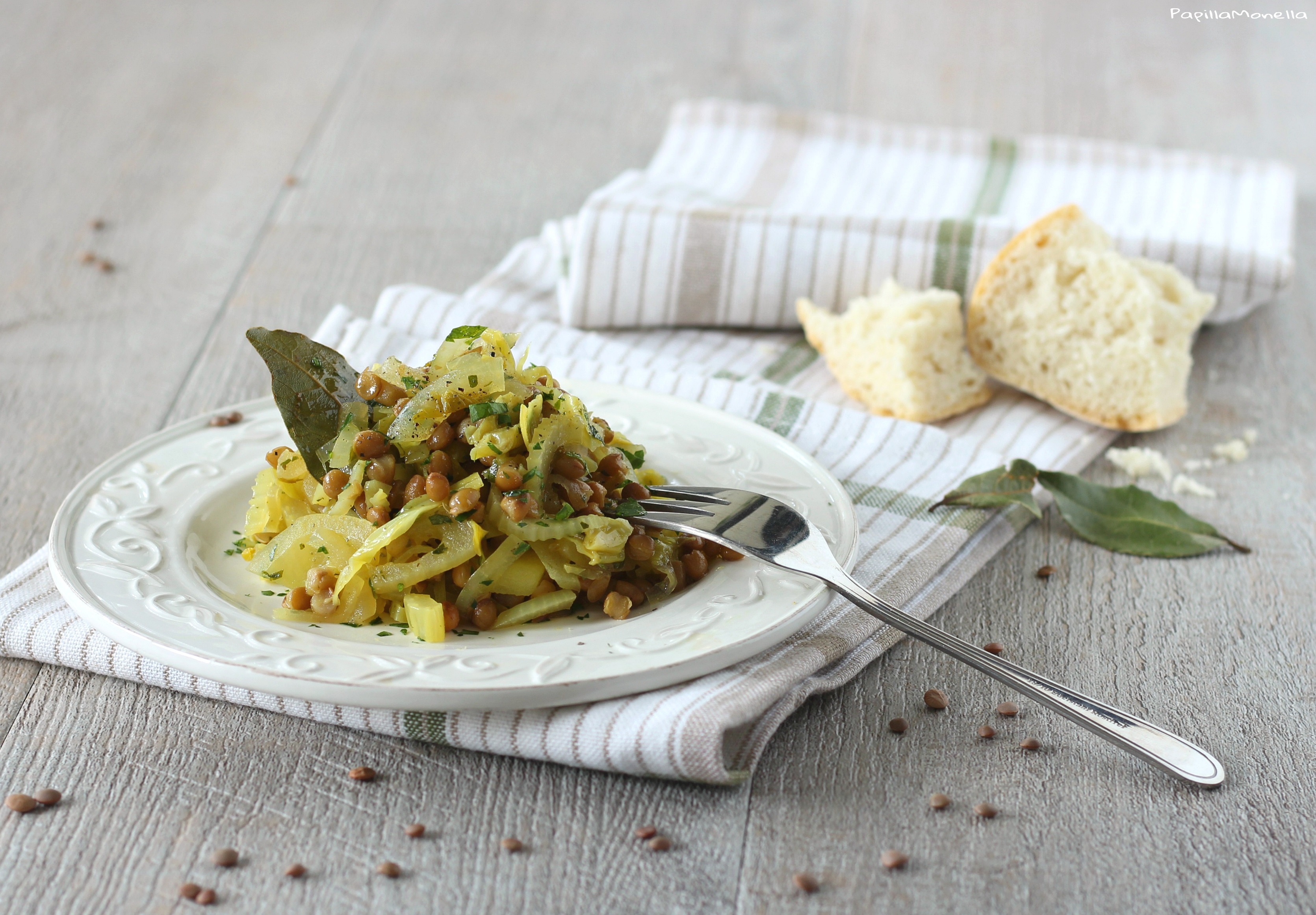 Verza lenticchie e mela bianca al curry – piatto unico vegetariano