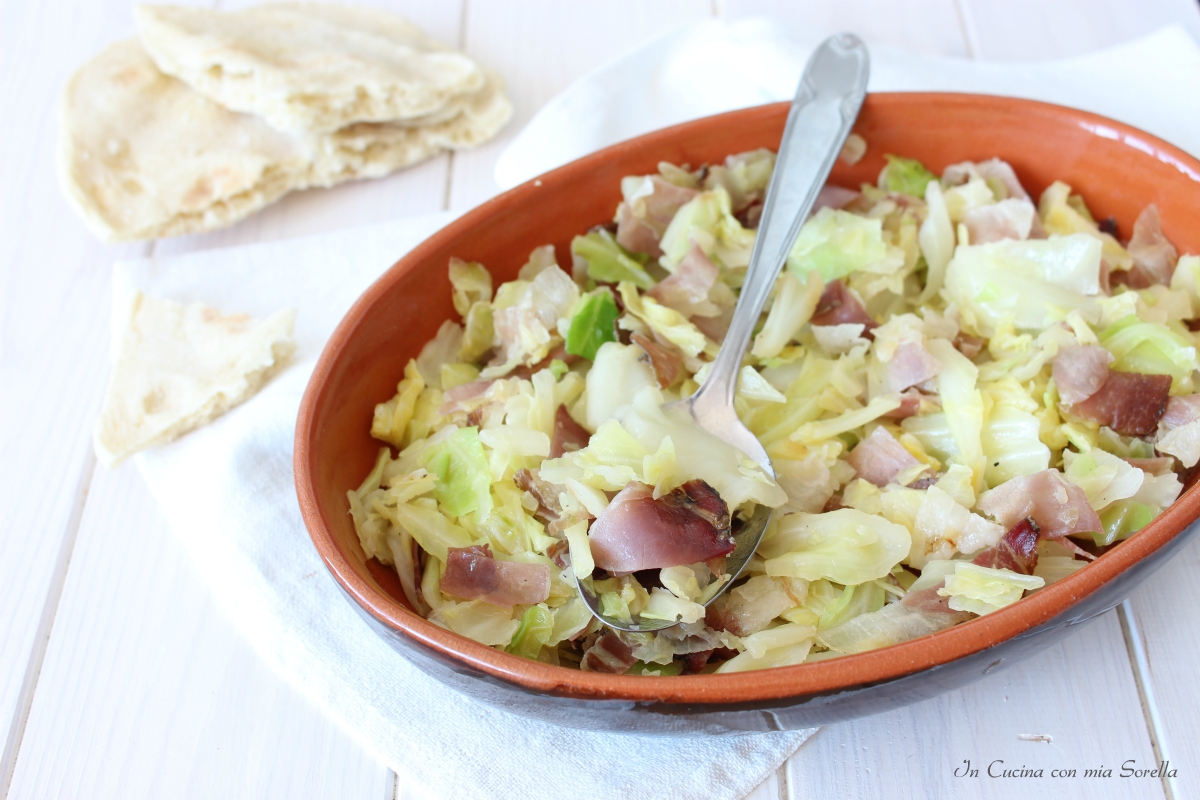 Verza stufata con speck