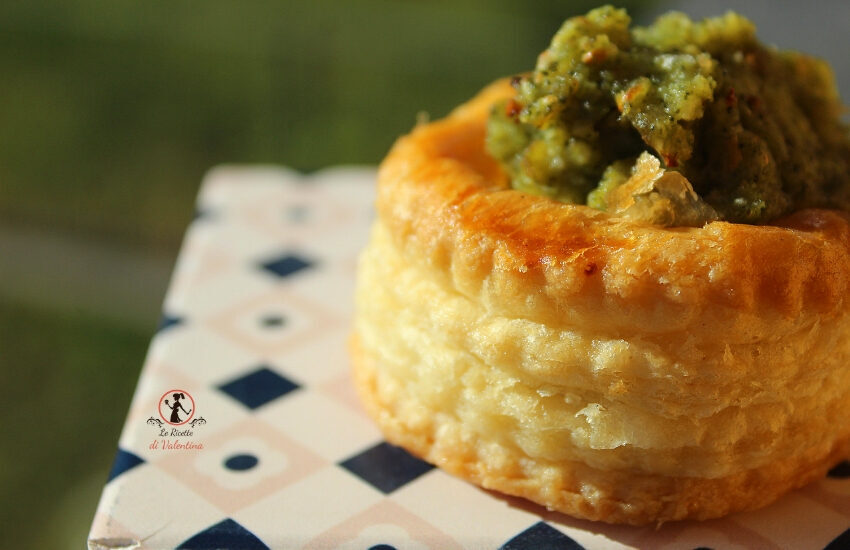 Vol-au-vent al pesto di broccoli