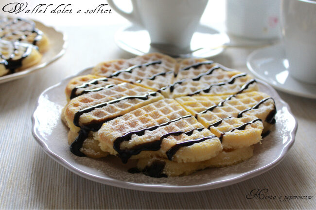 Waffel dolci e soffici