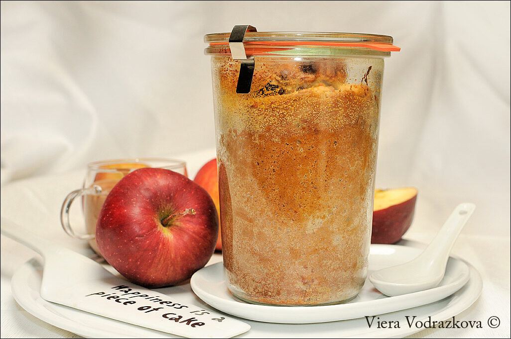 Weck cake alle mele e crema con amasakè