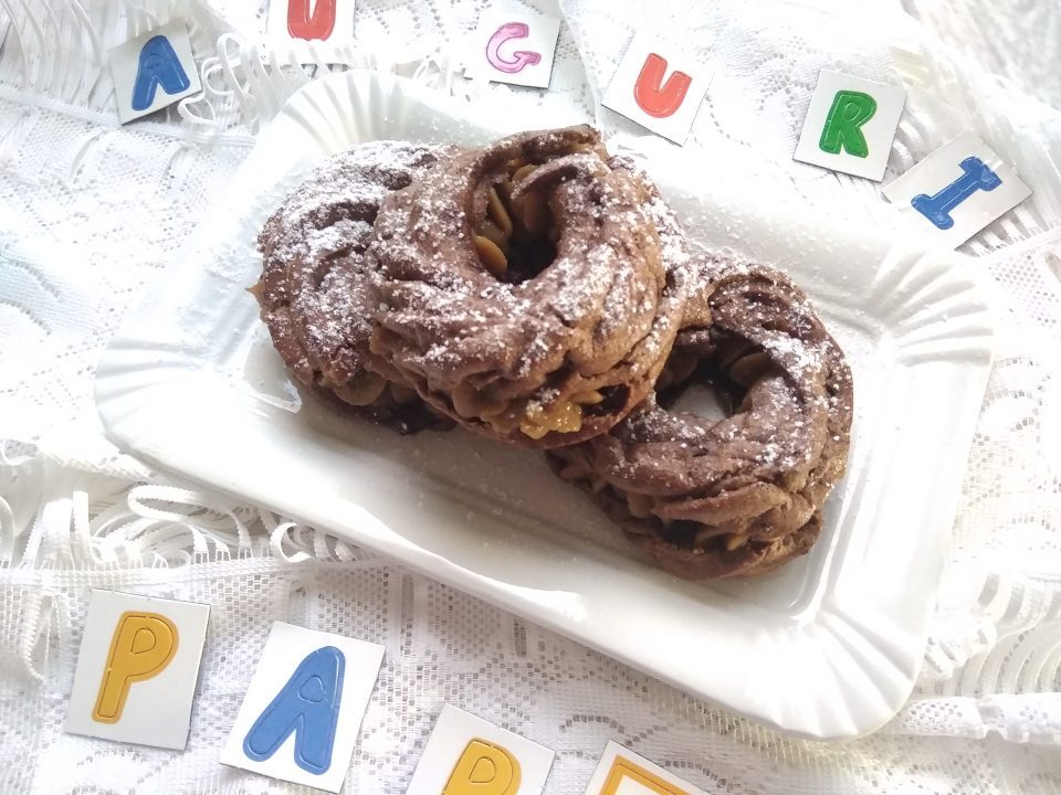 Zeppole al cacao e crema al caffè