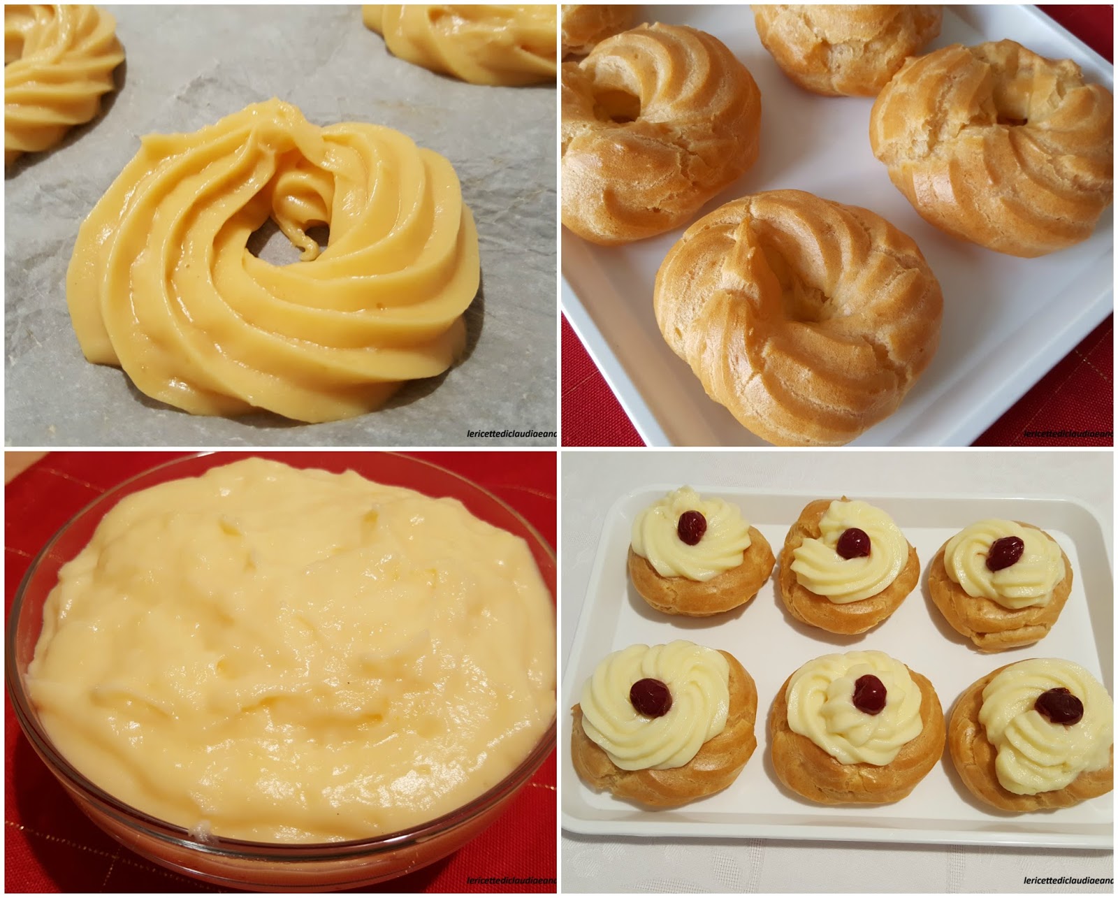 Zeppole all’acqua e olio con crema pasticcera