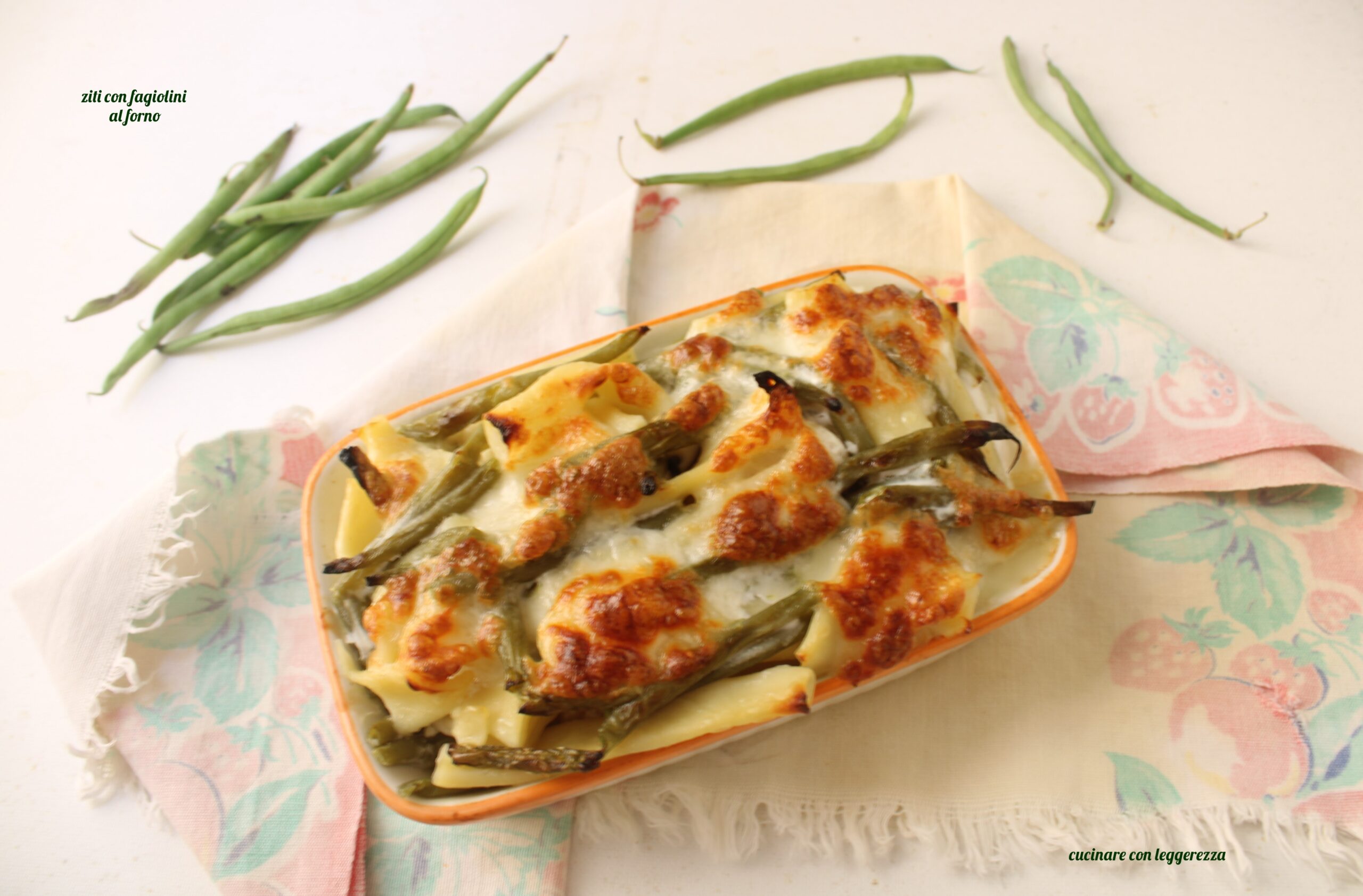 Ziti con fagiolini al forno