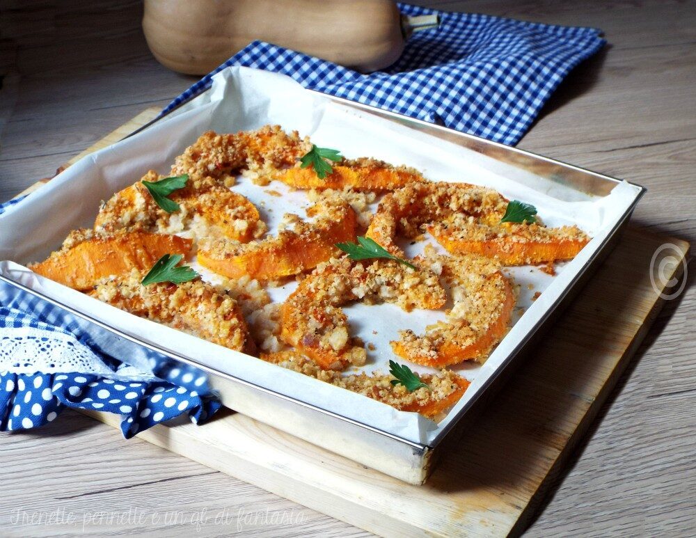 Zucca al forno gratinata al pomodoro