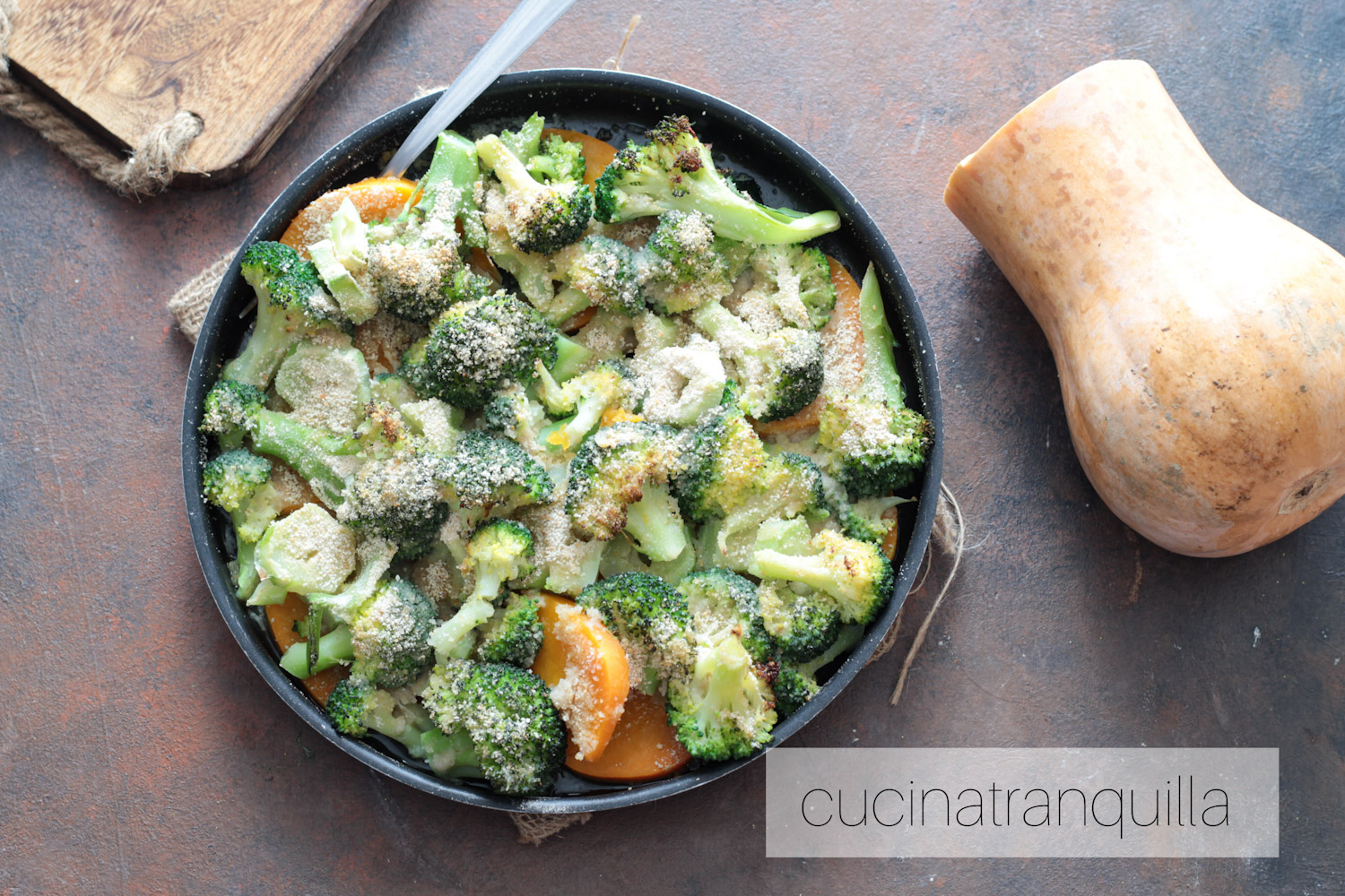 Zucca e broccoli gratinati contorno semplice e sfizioso