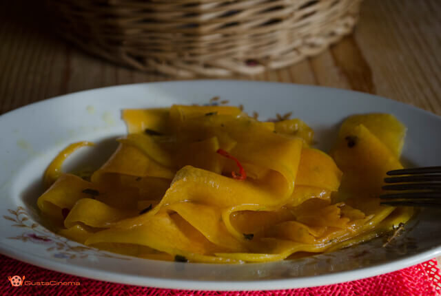 Zucca marinata cruda ricetta vegana
