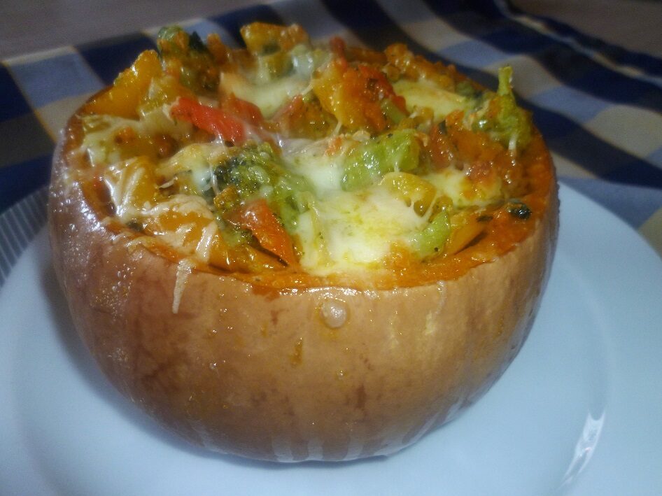 Zucca ripiena di verdure