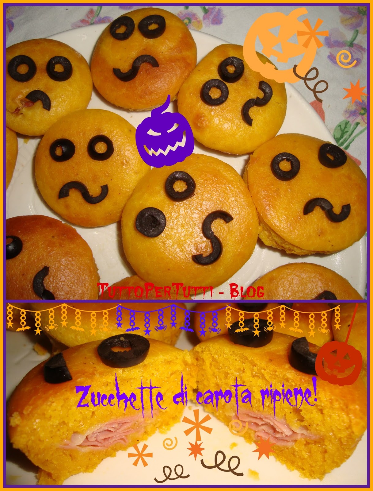 Zucchette di carota ripiene – speciale halloween