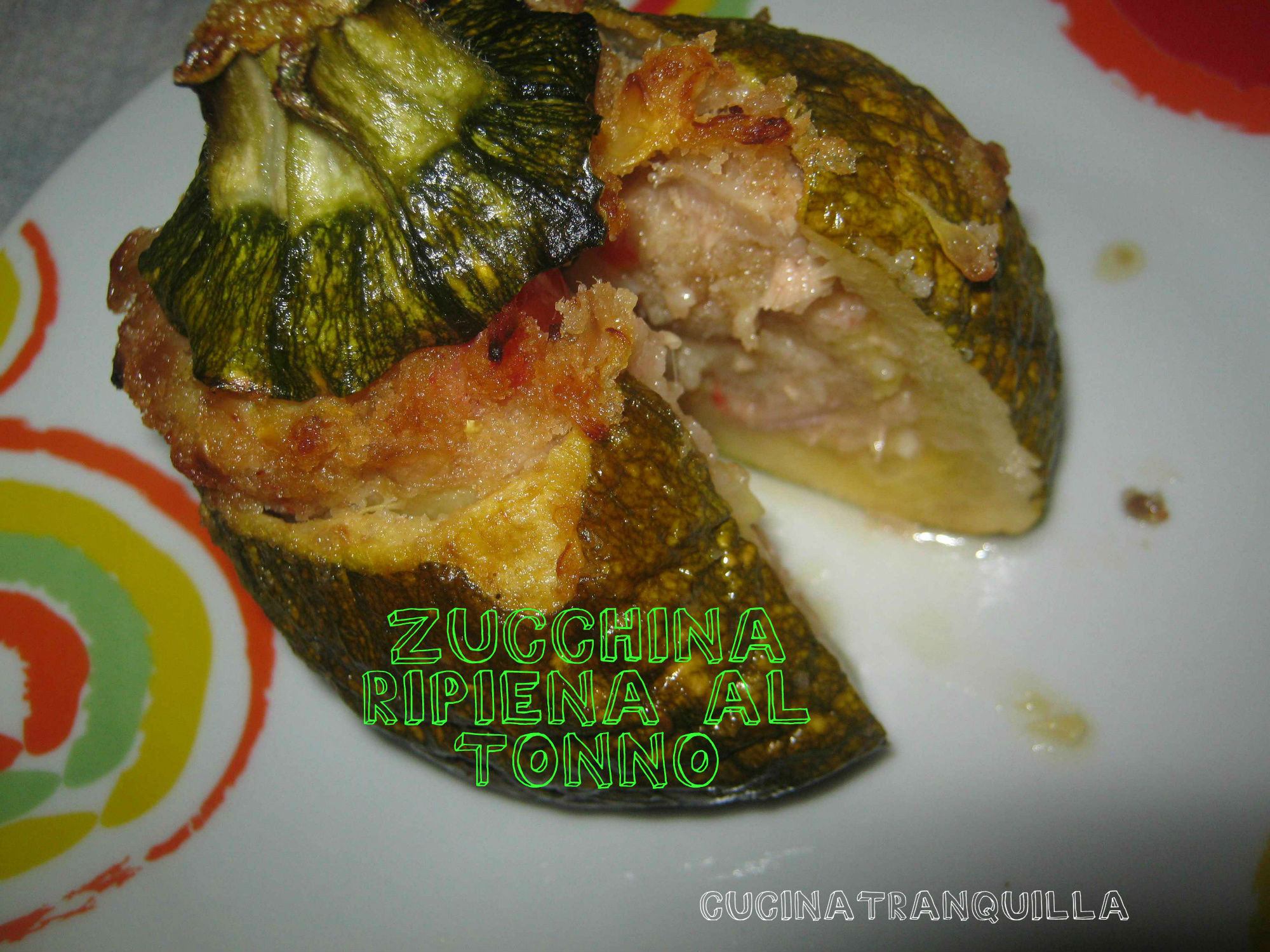 Zucchina ripiena al tonno