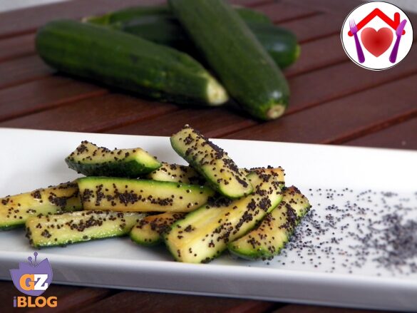 Zucchine ai semi di papavero
