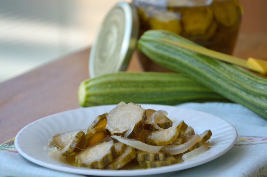 Zucchine cipolle croccanti sottaceto