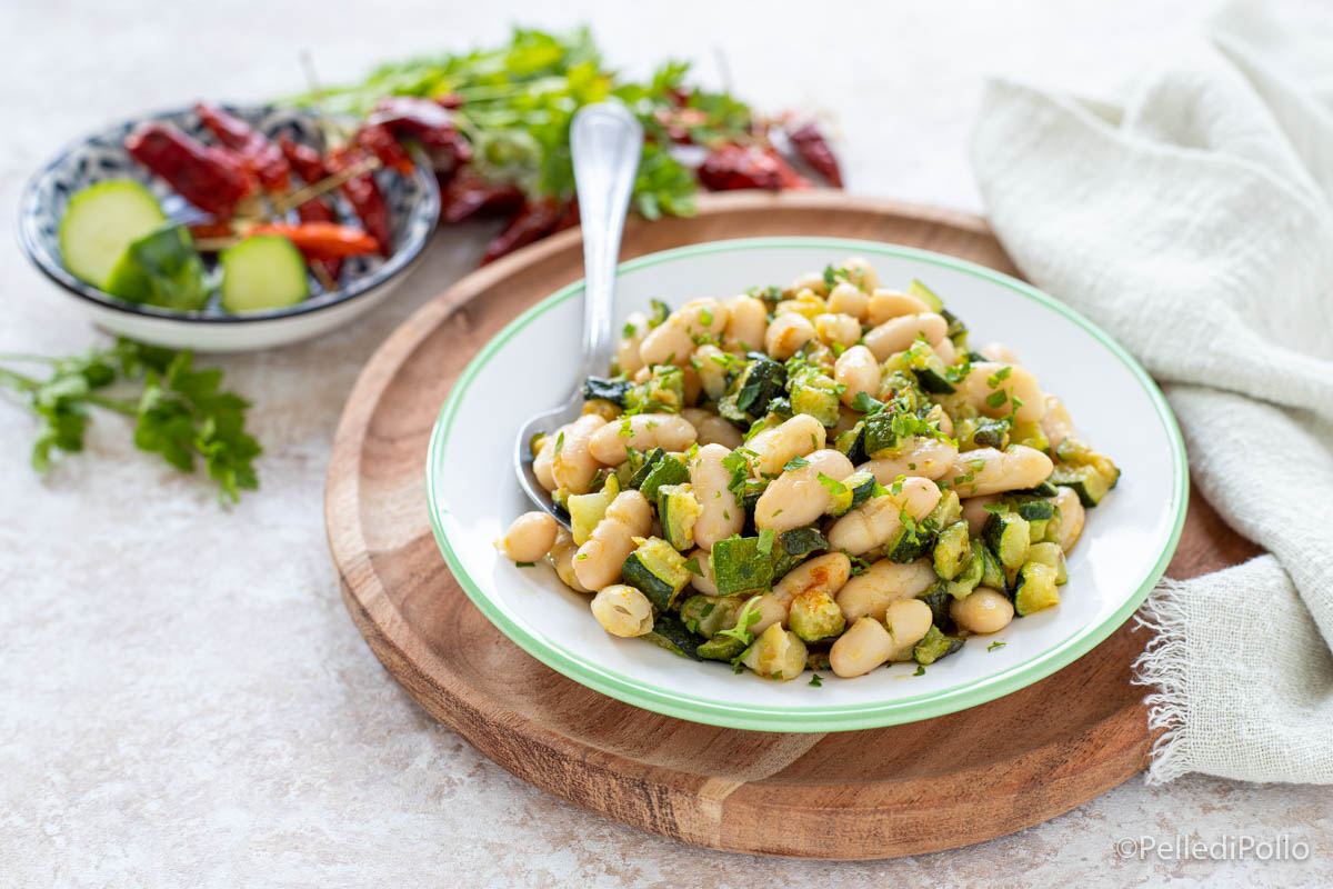 Zucchine e fagioli cannellini