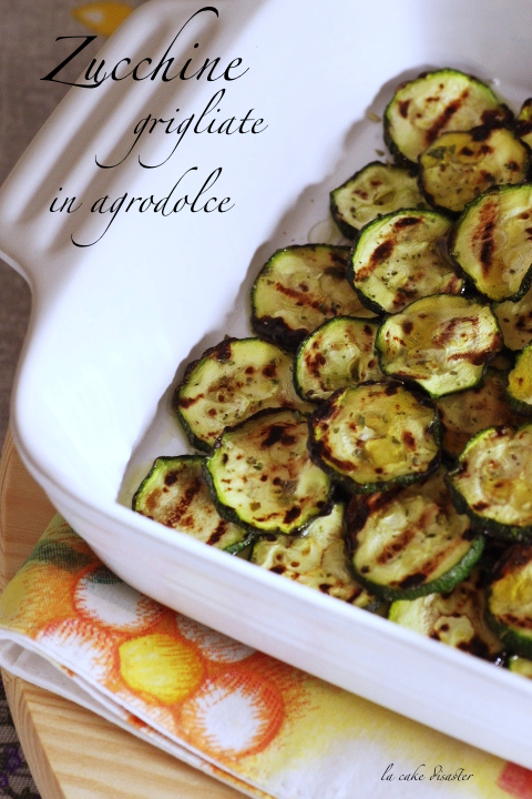 Zucchine grigliate in agrodolce