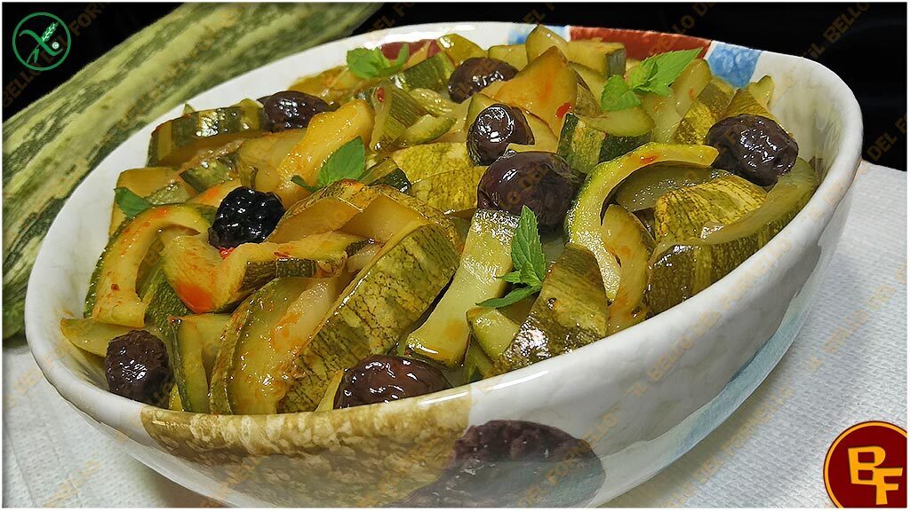 Zucchine in umido con ‘nduja e olive
