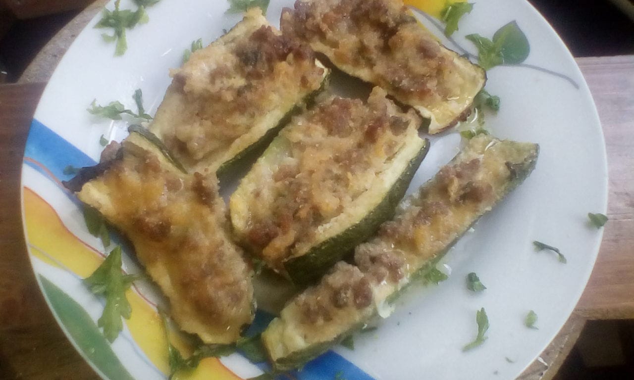 Zucchine ripiene al forno