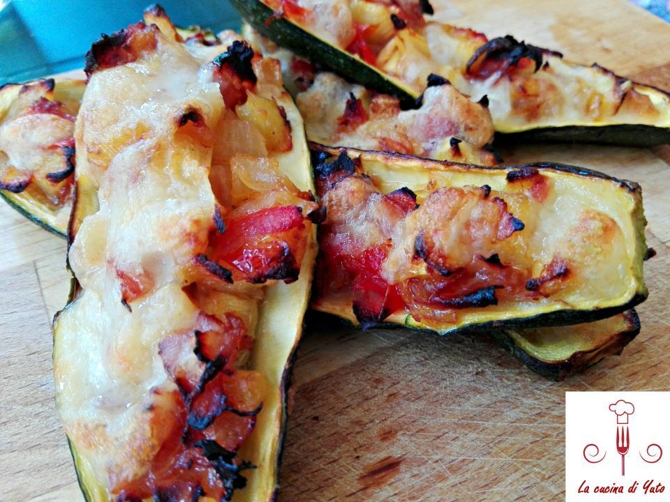 Zucchine ripiene al forno