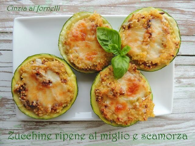 Zucchine ripiene al miglio