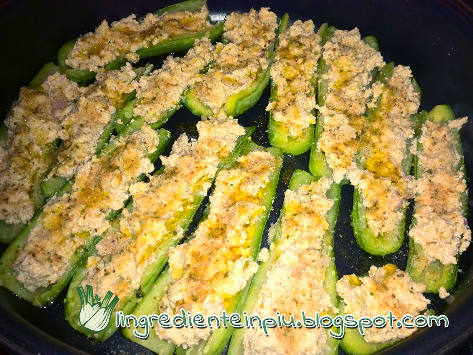 Zucchine ripiene alle noci