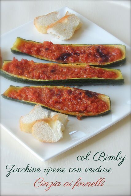 Zucchine ripiene con verdure col Bimby