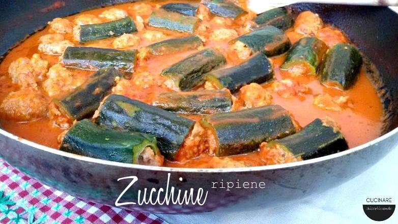 Zucchine ripiene di carne alla romana