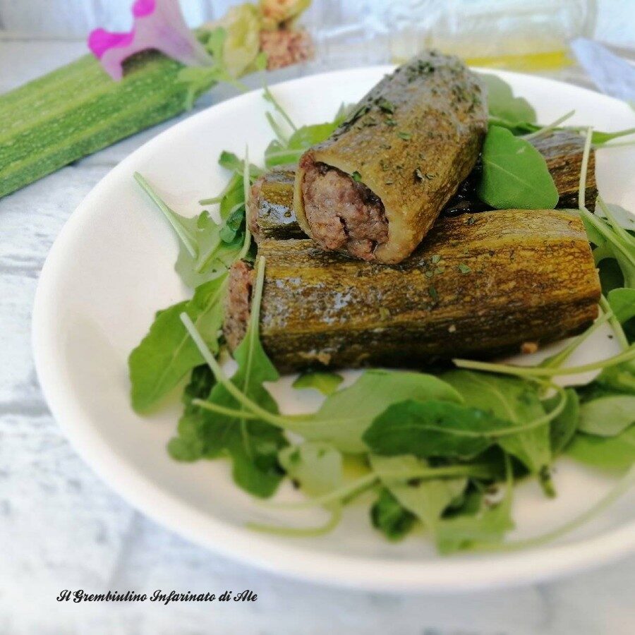 Zucchine ripiene di carne