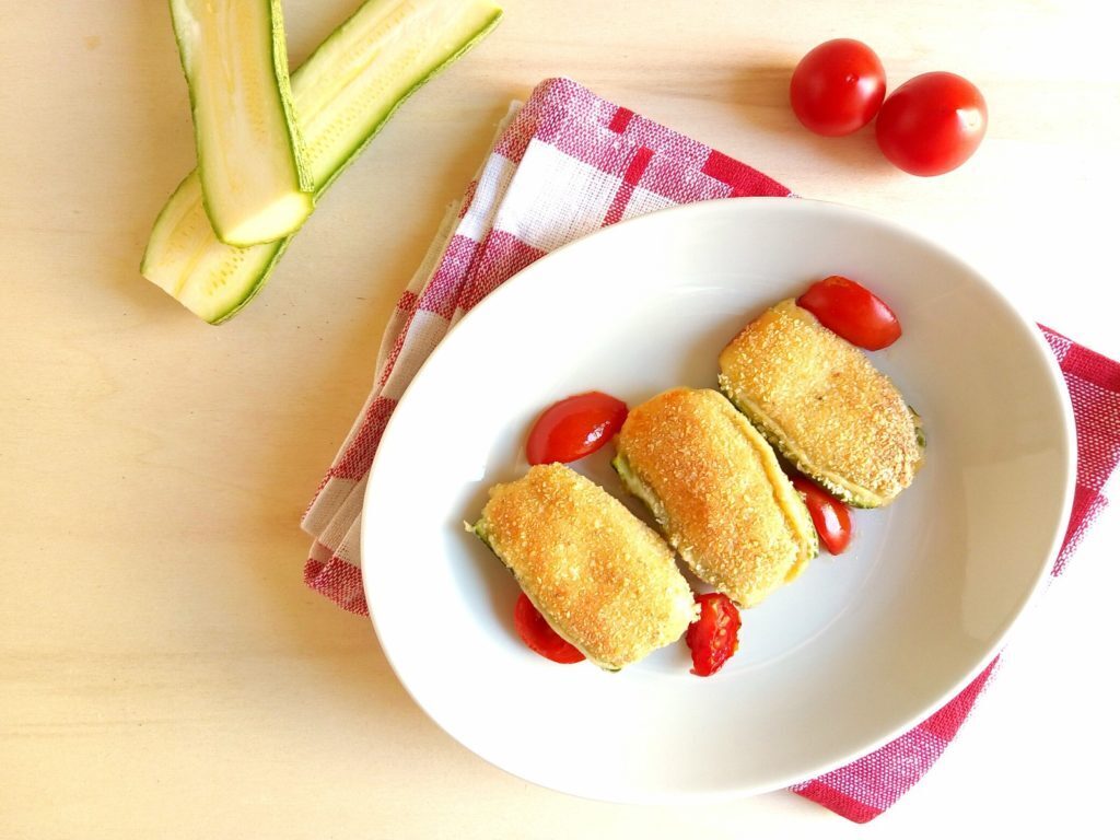 Zucchine ripiene di mozzarella