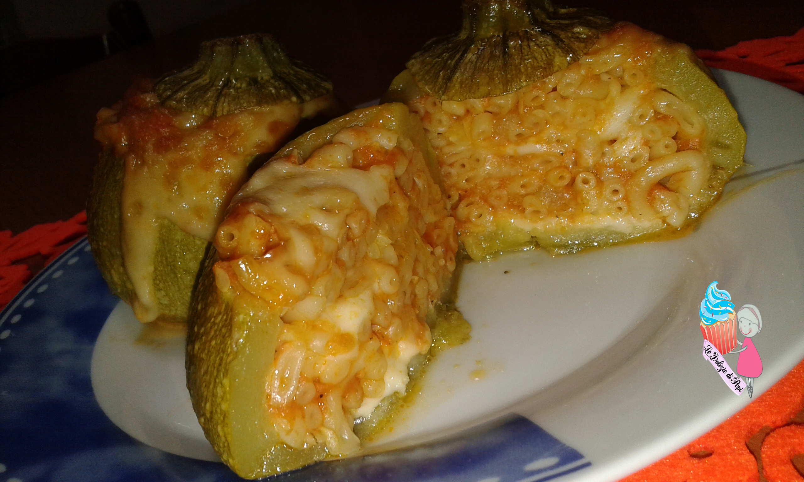 Zucchine ripiene di pasta