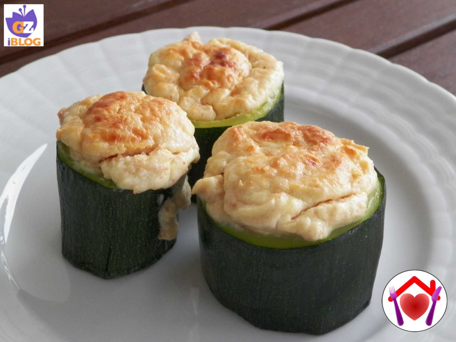 Zucchine ripiene di ricotta e mortadella